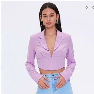 Lilac purple quality blazer top